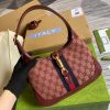 Best Replicas Bags - Replica Gucci Jackie 1961 Small Burgundy GG Canvas Shoulder Bag Shop For Best Louis Vuitton LV Replica Bags With Cheap Price