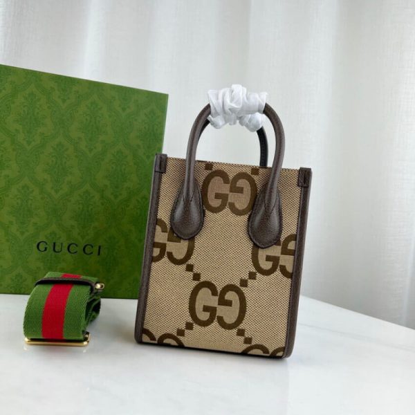 Replica Gucci GG Mini Tote Bag in Black - Stylish & Compact - Image 4