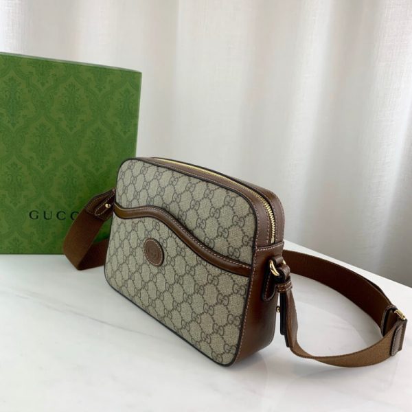 Gucci Messenger Bag Replica w/ Interlocking G Design - Image 4