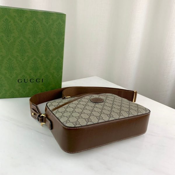 Gucci Messenger Bag Replica w/ Interlocking G Design - Image 6
