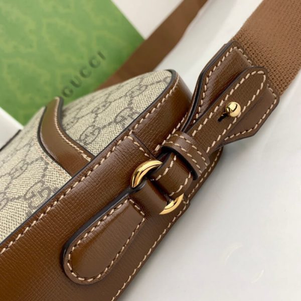 Gucci Messenger Bag Replica w/ Interlocking G Design - Image 9