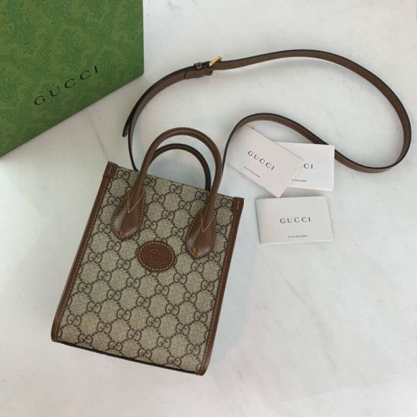 Gucci Mini Tote Bag Replica – GG Supreme Interlocking G - Image 14