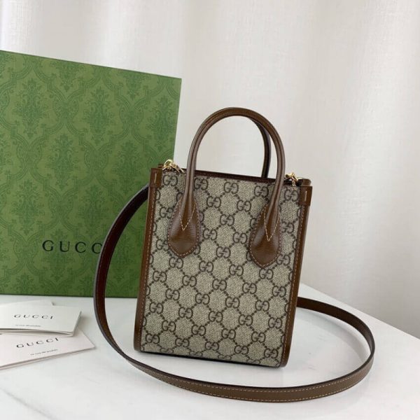 Gucci Mini Tote Bag Replica – GG Supreme Interlocking G - Image 10