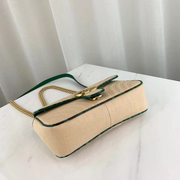 Replica Gucci GG Marmont Raffia Small Shoulder Bag – Online Exclusive - Image 7