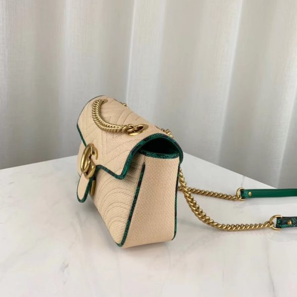 Replica Gucci GG Marmont Raffia Small Shoulder Bag – Online Exclusive - Image 8