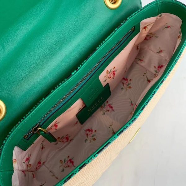 Replica Gucci GG Marmont Raffia Small Shoulder Bag – Online Exclusive - Image 10