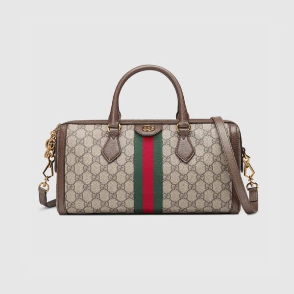 Replica Gucci Ophidia GG Medium Top Handle Bag, Coffee