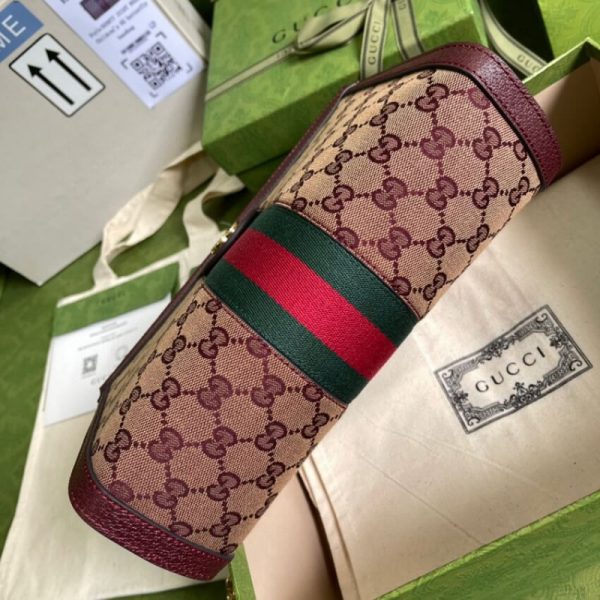 Gucci Ophidia GG Small Shoulder Bag - Burgundy Replica - Image 3