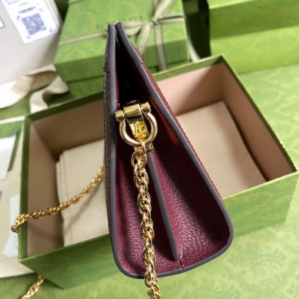 Gucci Ophidia GG Small Shoulder Bag - Burgundy Replica - Image 4