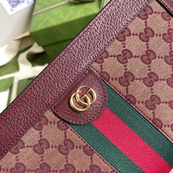 Gucci Ophidia GG Small Shoulder Bag - Burgundy Replica - Image 5