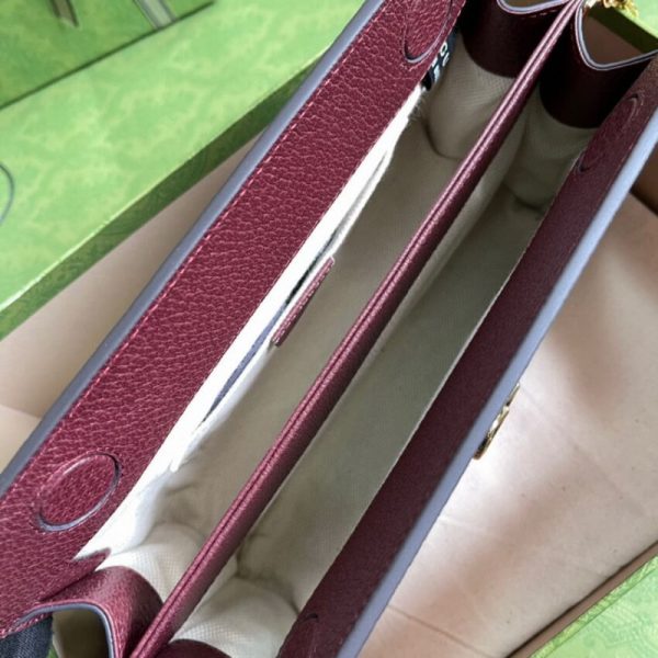 Gucci Ophidia GG Small Shoulder Bag - Burgundy Replica - Image 6