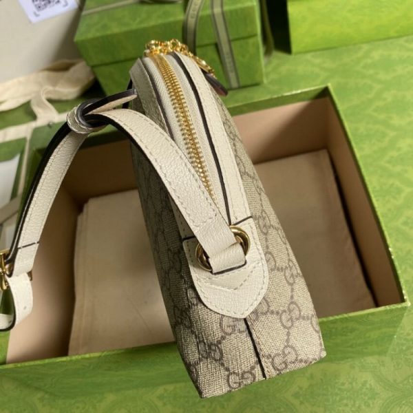 White Gucci Ophidia GG Canvas Shoulder Bag - Timeless Style - Image 3