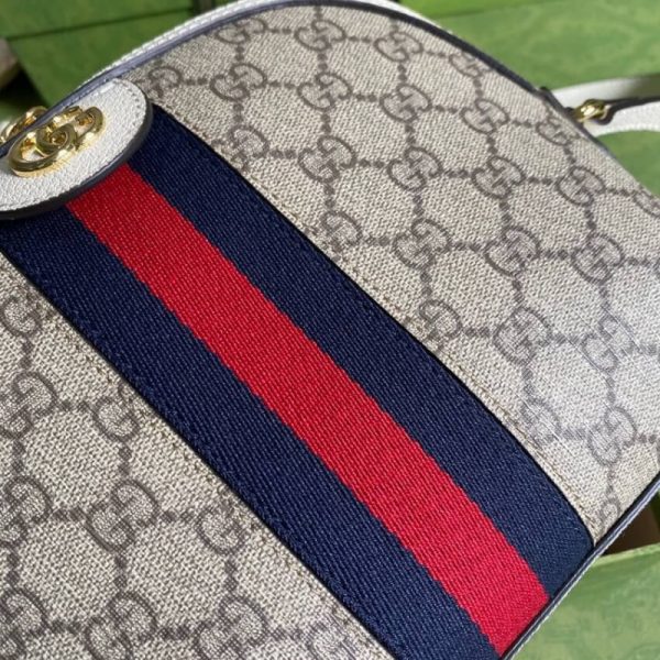 White Gucci Ophidia GG Canvas Shoulder Bag - Timeless Style - Image 5