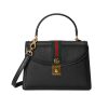 Best Replicas Bags - Gucci Ophidia Leather Top Handle Bag with Web Strap - Replica Shop For Best Louis Vuitton LV Replica Bags With Cheap Price