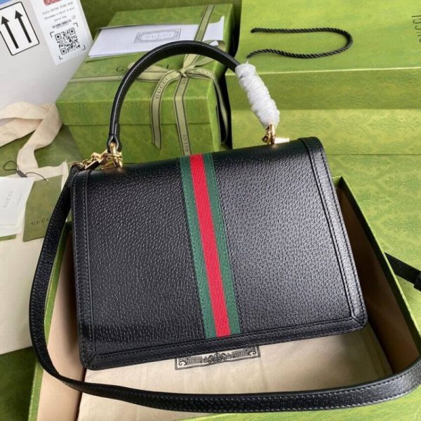 Gucci Ophidia Leather Top Handle Bag with Web Strap - Replica - Image 4