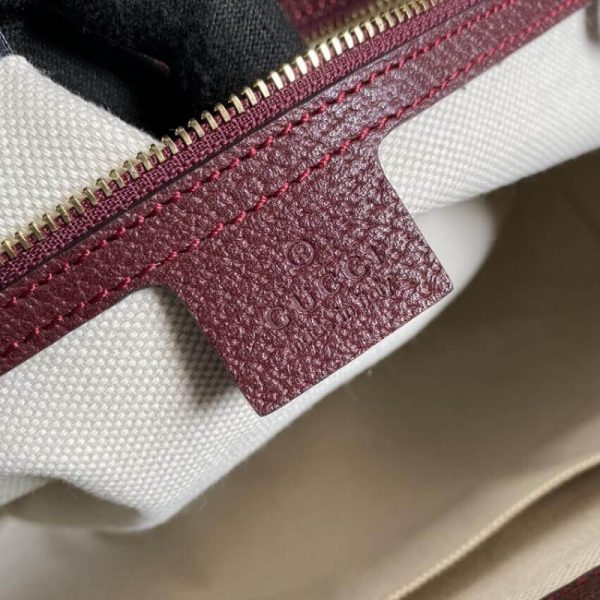 Replica Gucci Ophidia Medium Tote - Burgundy GG Canvas 631685 - Image 11