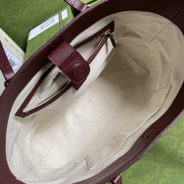 Replica Gucci Ophidia Medium Tote - Burgundy GG Canvas 631685 - Image 10
