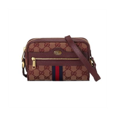Replica Gucci Ophidia Mini Bag Web Burgundy 517350