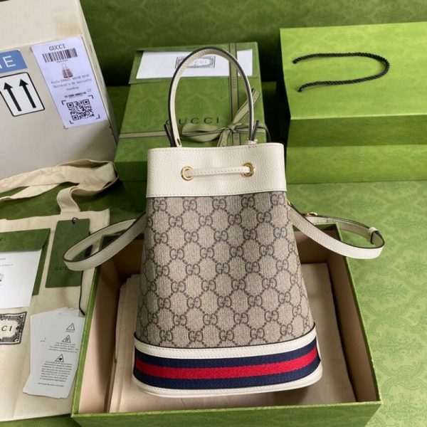 Replica Gucci Ophidia Small GG Bucket Bag - White - Image 2