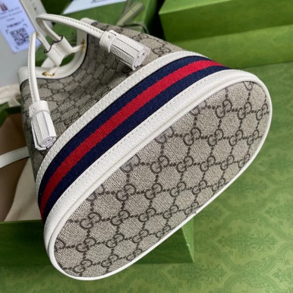 Replica Gucci Ophidia Small GG Bucket Bag - White - Image 3