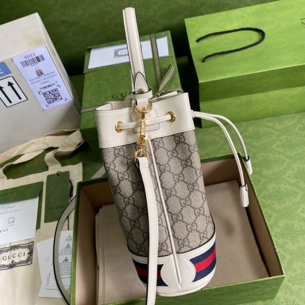 Replica Gucci Ophidia Small GG Bucket Bag - White - Image 4