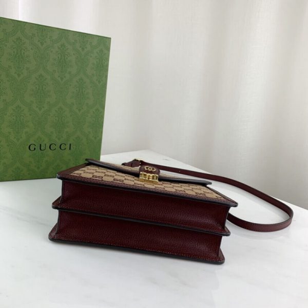 Replica Gucci Ophidia Top Handle Bag in Burgundy - Image 4