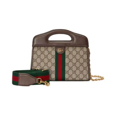 Replica Gucci Ophidia Small Tote Web Brown 693724