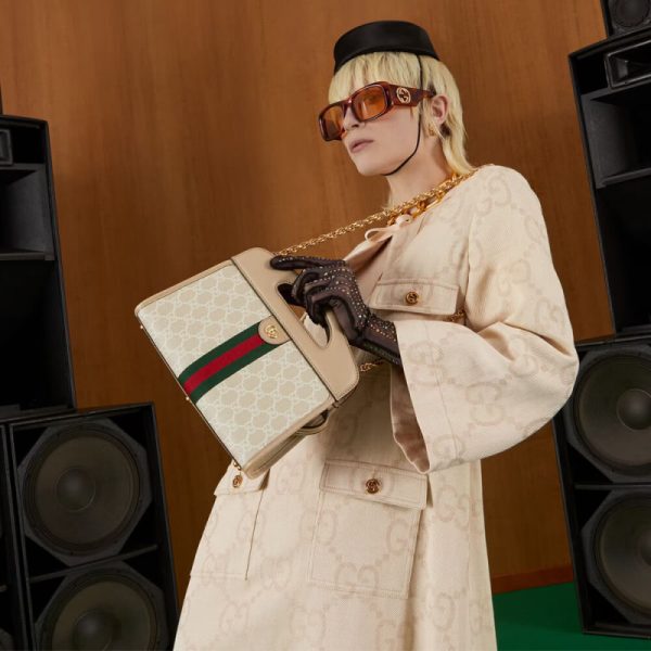 Replica Gucci Ophidia Small Tote Web 693724 - White - Image 2