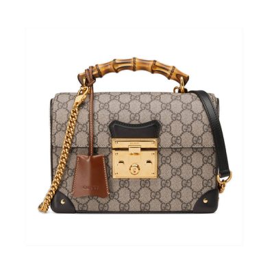 Replica Gucci GG Padlock Small Bamboo Shoulder Bag 603221