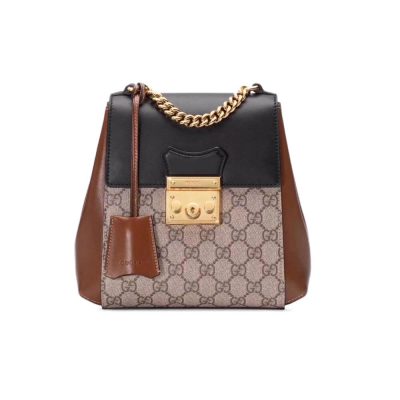 Replica Gucci GG Supreme Padlock Backpack 498194
