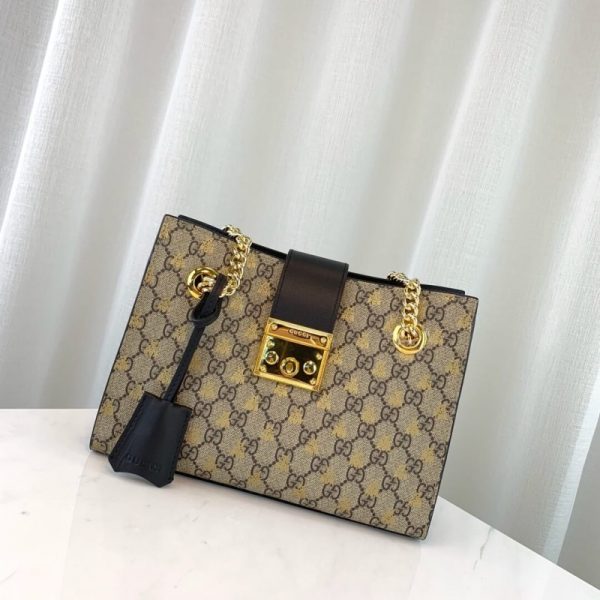 Gucci Replica Padlock Shoulder Bag with Bee Design - Image 2