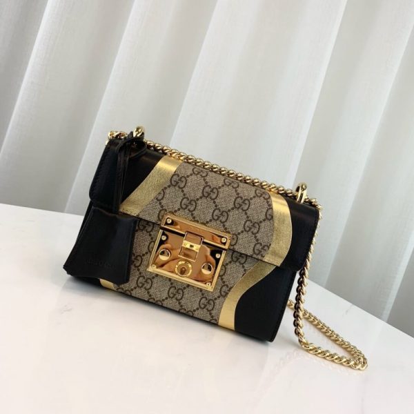 Gucci Replica Padlock GG Shoulder Bag - Black - Image 2