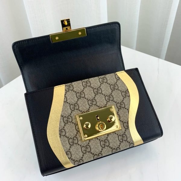 Gucci Replica Padlock GG Shoulder Bag - Black - Image 8