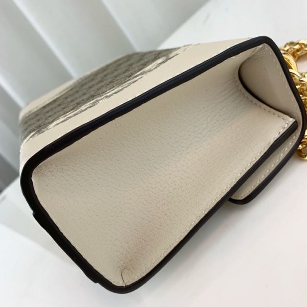 Replica Gucci Snakeskin Padlock Shoulder Bag in White - Image 9