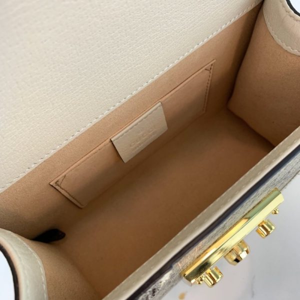 Replica Gucci Snakeskin Padlock Shoulder Bag in White - Image 10