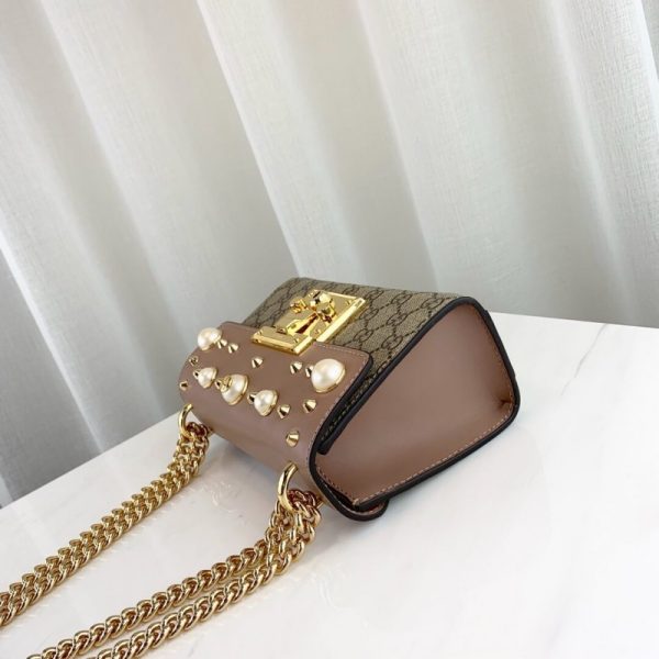 Replica Gucci Gg Supreme Padlock Studded Shoulder Bag - Image 6