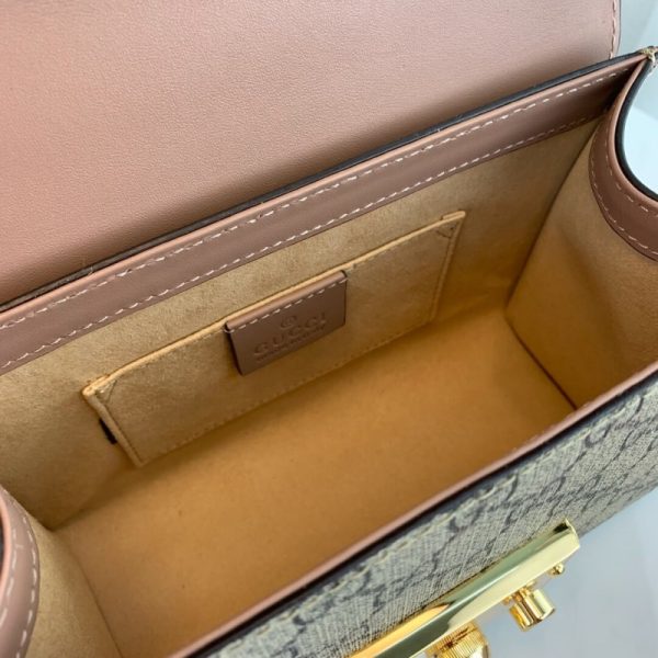 Replica Gucci Gg Supreme Padlock Studded Shoulder Bag - Image 9