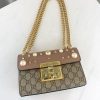 Best Replicas Bags - Replica Gucci Gg Supreme Padlock Studded Shoulder Bag Shop For Best Louis Vuitton LV Replica Bags With Cheap Price