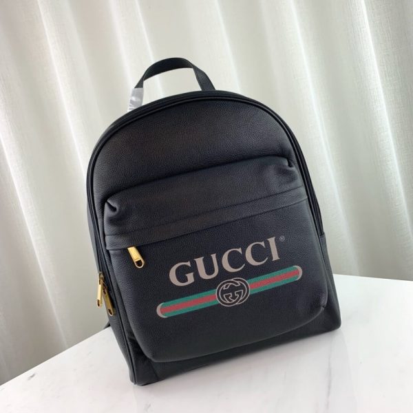 Gucci-Inspired Print Leather Backpack | Stylish Replica - Image 4