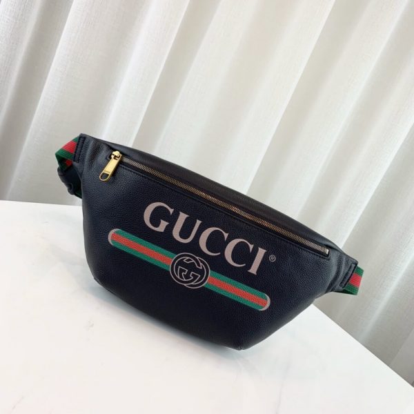 Replica Gucci Print Leather Belt Bag - Image 2