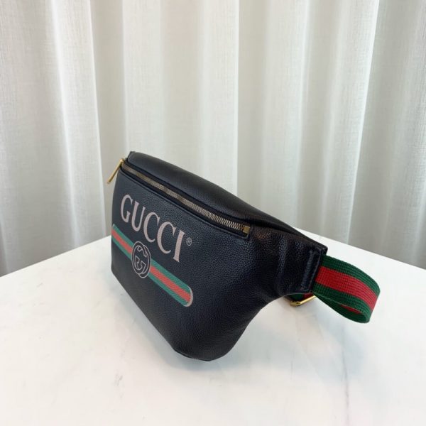 Replica Gucci Print Leather Belt Bag - Image 4