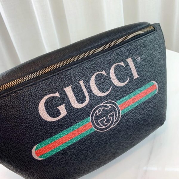 Replica Gucci Print Leather Belt Bag - Image 6