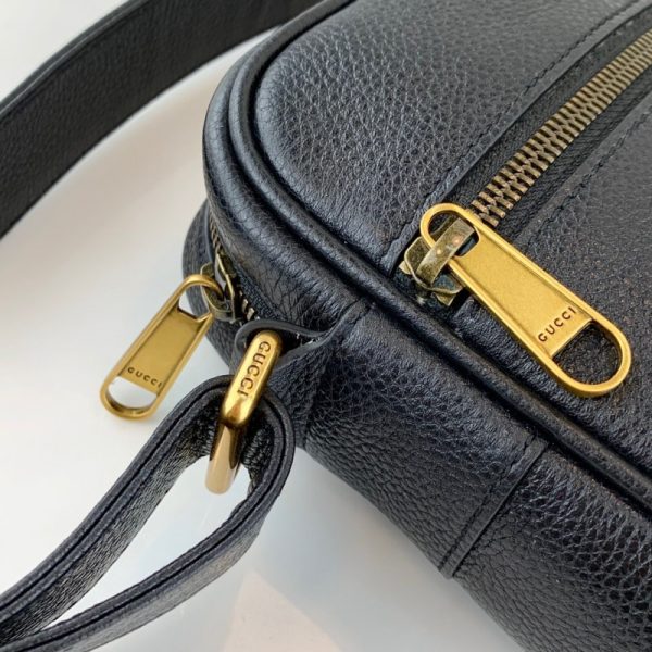 Replica Gucci Leather Shoulder Bag with Signature Print - Image 7