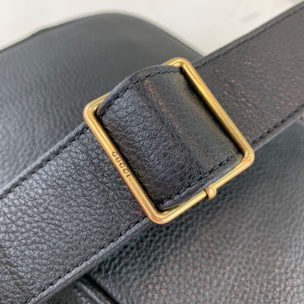 Replica Gucci Leather Shoulder Bag with Signature Print - Image 8