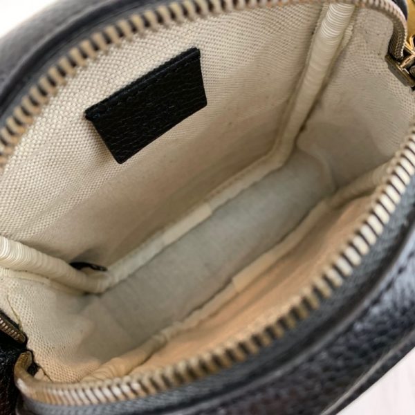 Replica Gucci Leather Shoulder Bag with Signature Print - Image 9