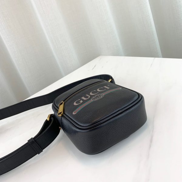Replica Gucci Leather Shoulder Bag with Signature Print - Image 10