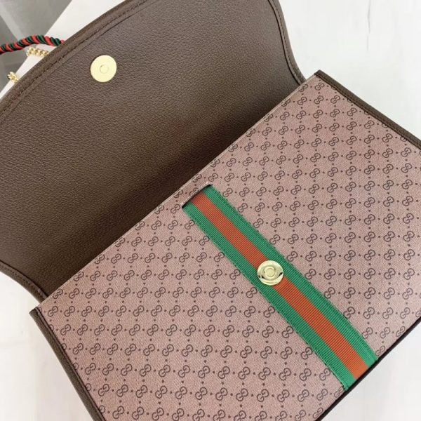 Gucci Rajah Medium Shoulder Bag Replica - Coffee, Style 564697 - Image 7