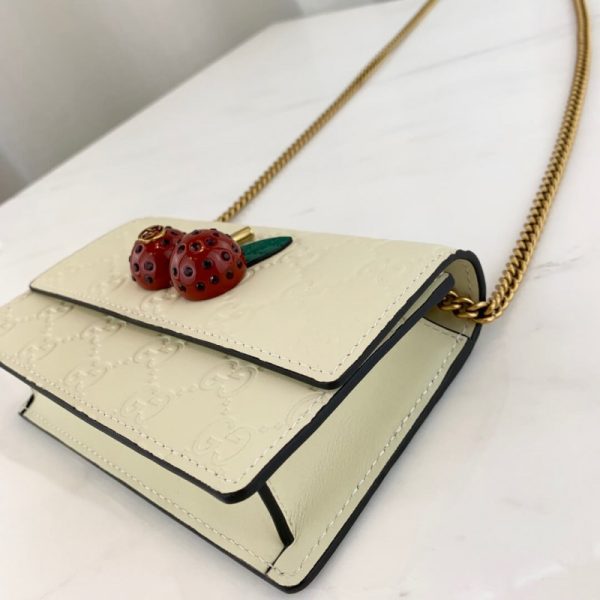 Replica Gucci Mini Bag with Cherry Print & Signature Detailing - Image 6