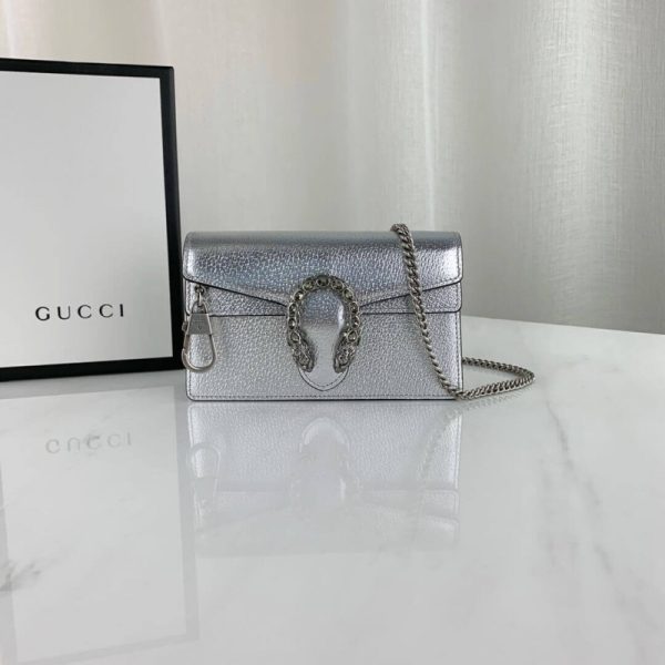 Replica Gucci Dionysus Silver Super Mini Bag 476432 - Image 3