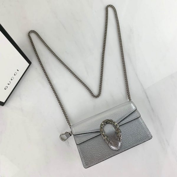 Replica Gucci Dionysus Silver Super Mini Bag 476432 - Image 6